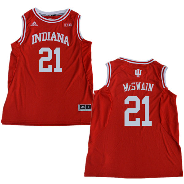 Men #21 Freddie McSwain Indiana Hoosiers College Basketball Jerseys Sale-Red